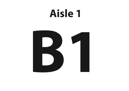 Foxcil Factory or Warehouse Bay Stickers. Custom made commercial and industrial hi ware stickers variable print