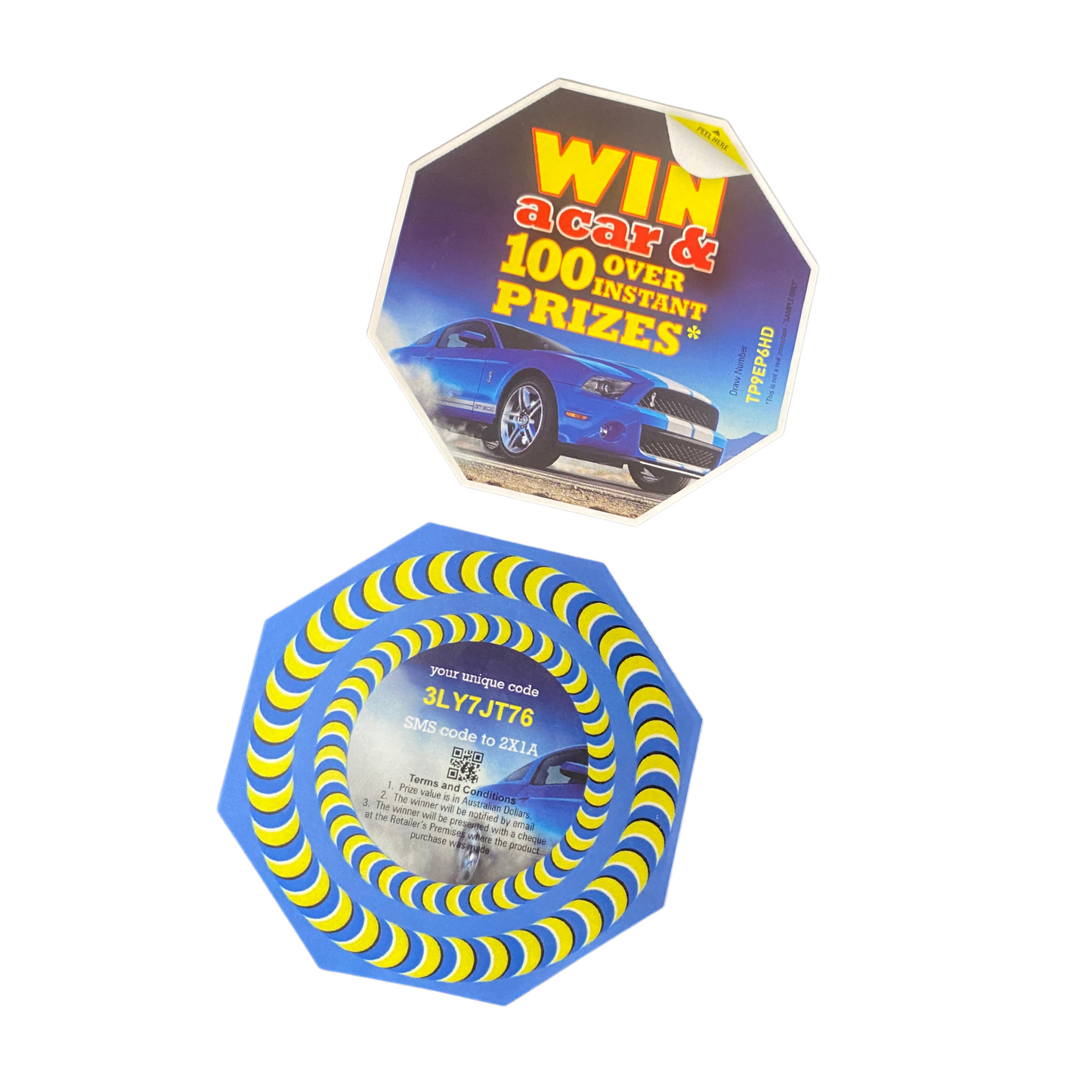 Foxcil Peel and Reveal Promotional Sticker in 2 or 3 layers