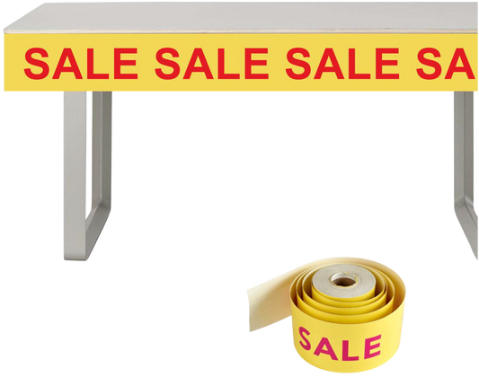 Foxcil table skirts with custom printed variable text