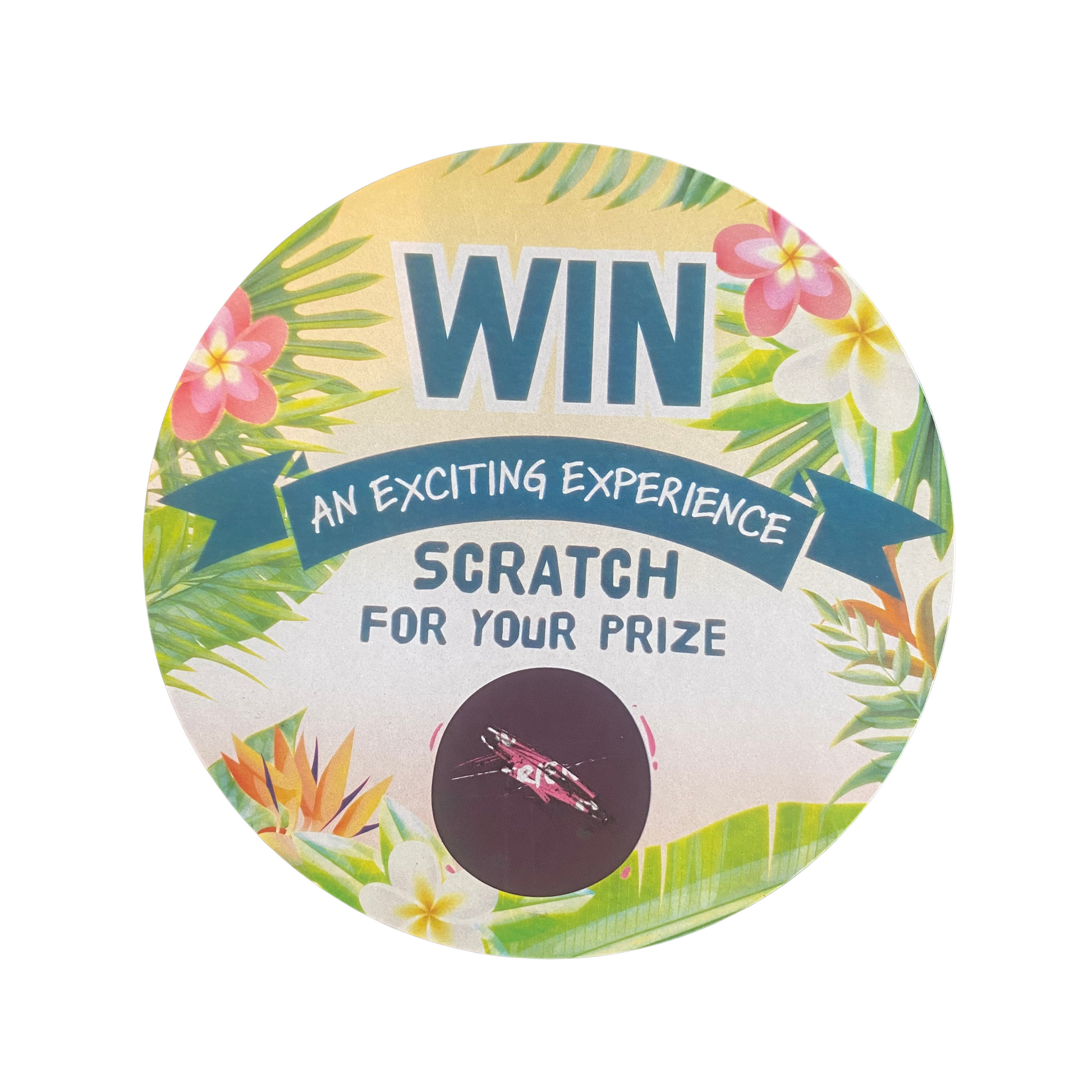 Foxcil Custom scratch and win stickers can be made in size shape and combo including layers and finishes